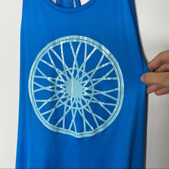 SOULCYCLE Blue Graphic Racerback Athletic Tank MD - Picture 2 of 7